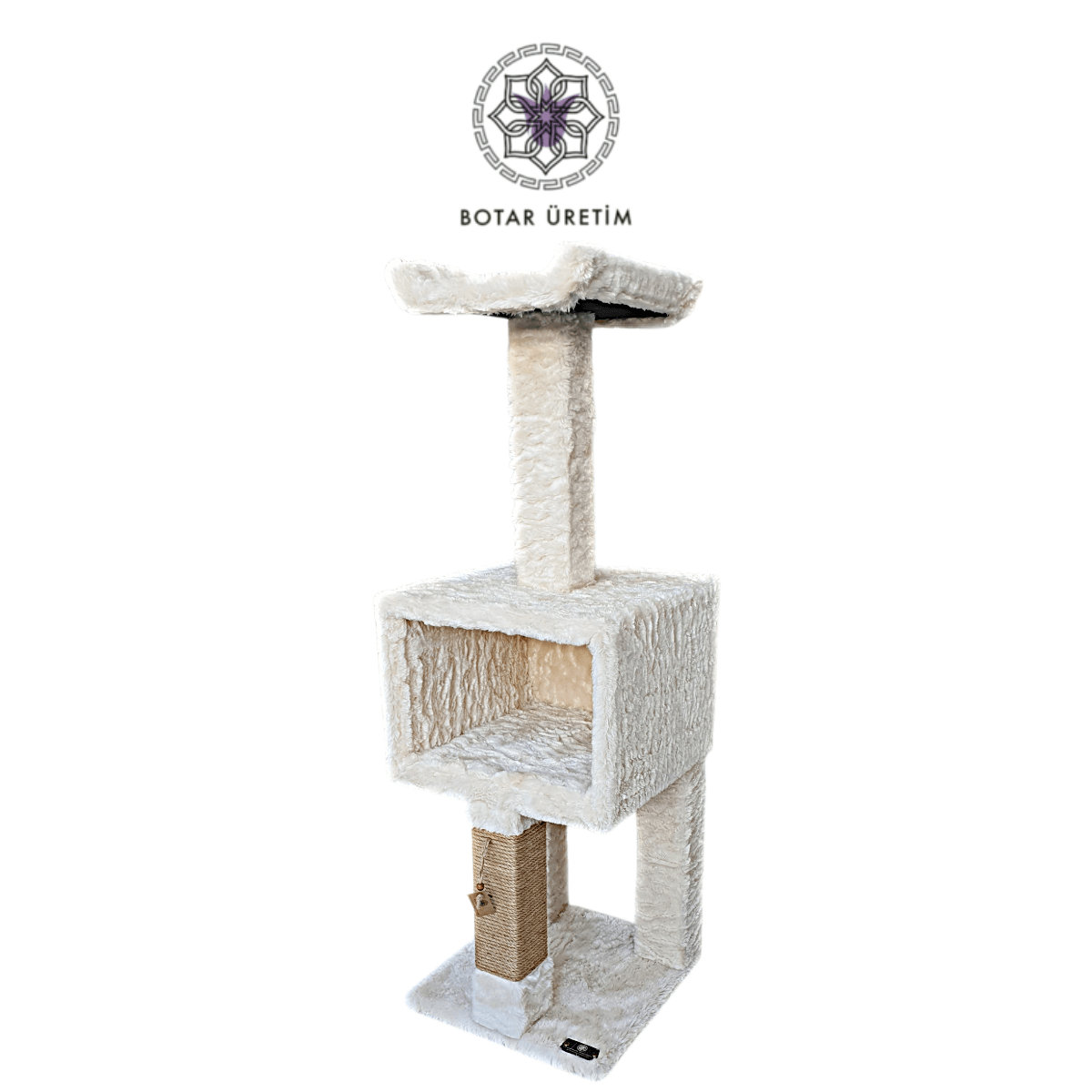 BOTAR ÜRETİM Double Kedi Evi – Krem