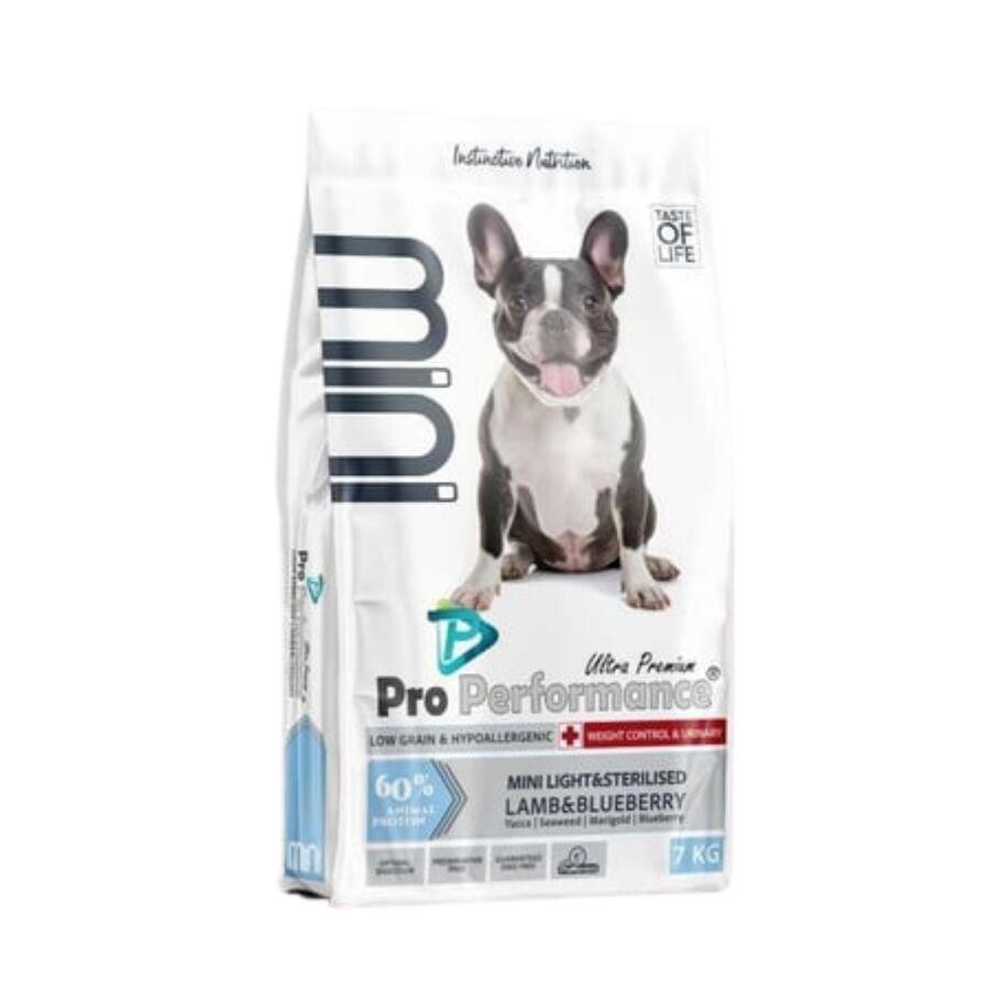 Pro Performance Light Mini Irk Kuzulu ve Yaban Mersinli Diyet Kısırlaştırılmış Yetişkin Köpek Maması 7 Kg