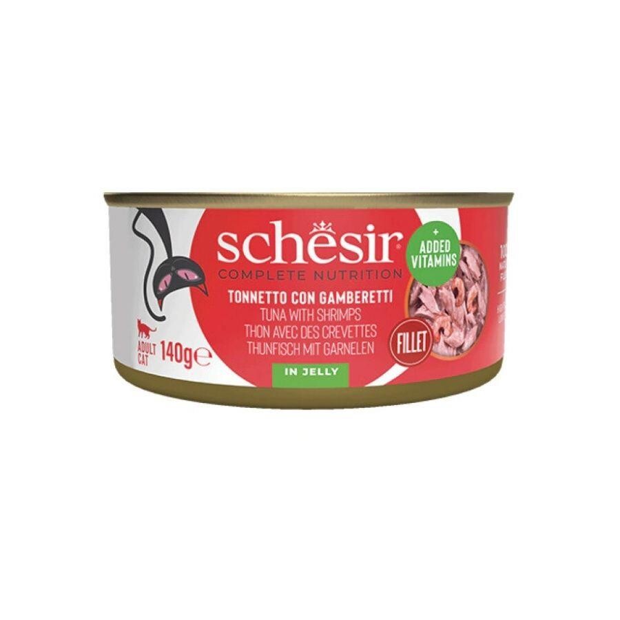 Schesir Jöle İçinde Ton Balığı İle Karidesli Yetişkin Kedi Konservesi 140 Gr