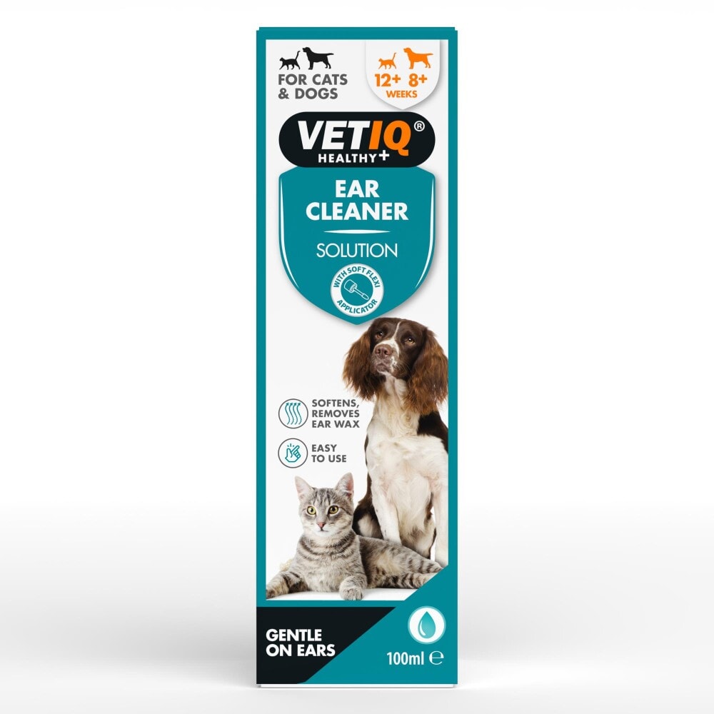 Vet iQ Ear Cleaner Kedi & Köpek İçin Kulak Temizleme Solüsyonu 100 ml