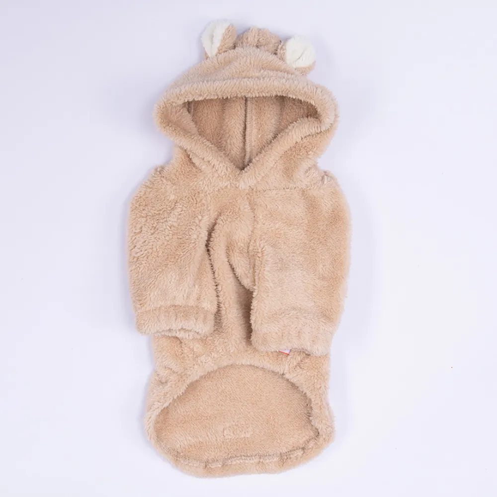 PawStar Bej Lucca Teddy Hoodie Küçük ve Orta Irk