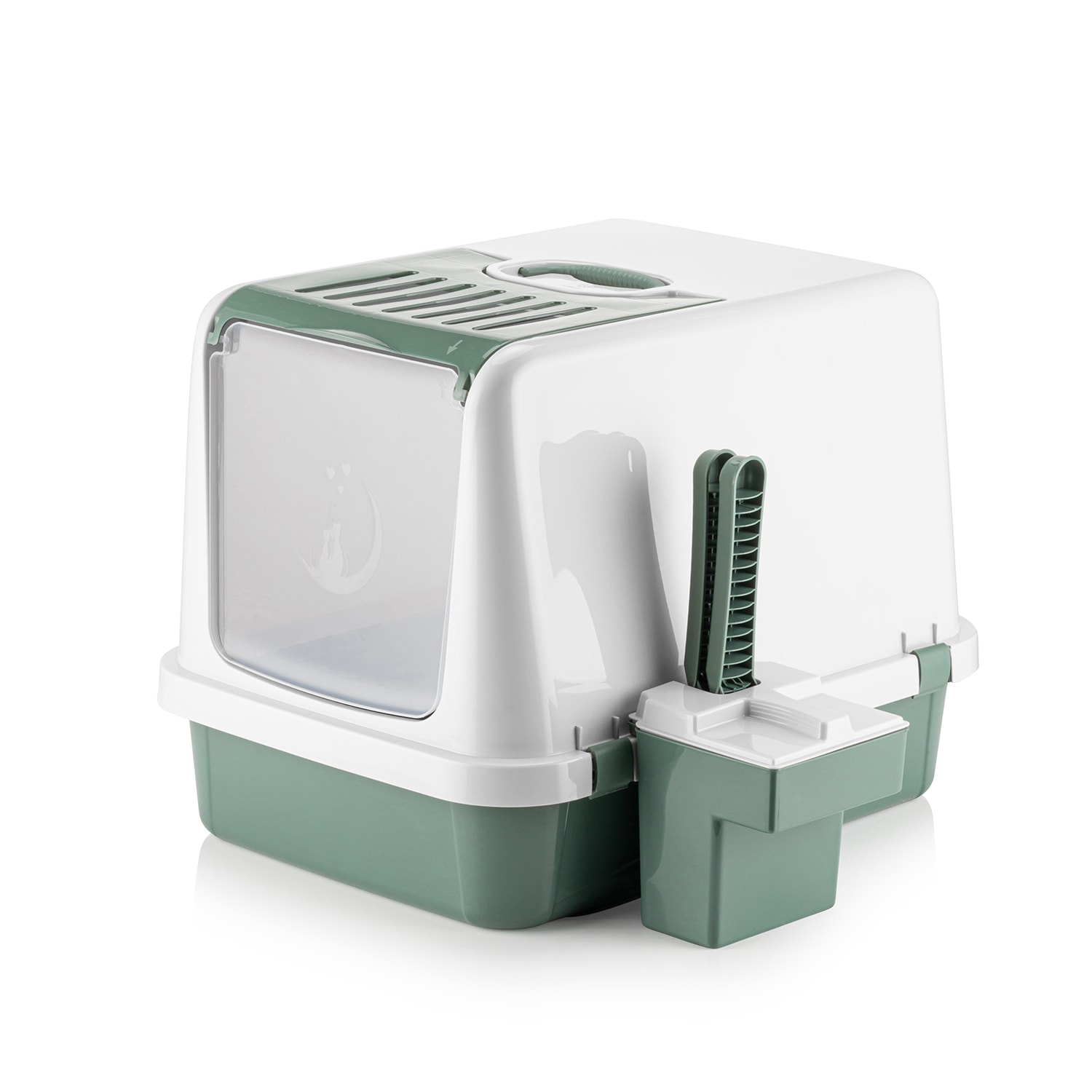 HP-100-41 COMFY-10A AKSESUARLI KAPALI KEDİ TUVALETİ