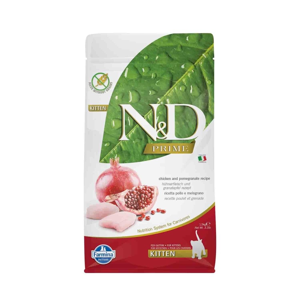 N&D Tahılsız Tavuklu Narlı Yavru Kedi Maması 1,5 kg
