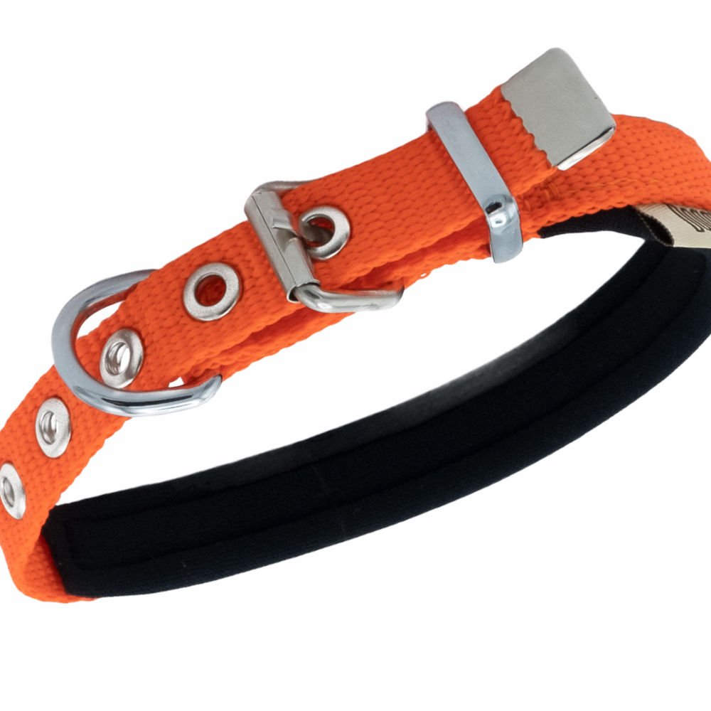 Doggie Elit Dokumadan El Yapımı Köpek Boyun Tasması 3x47-55cm - Orange