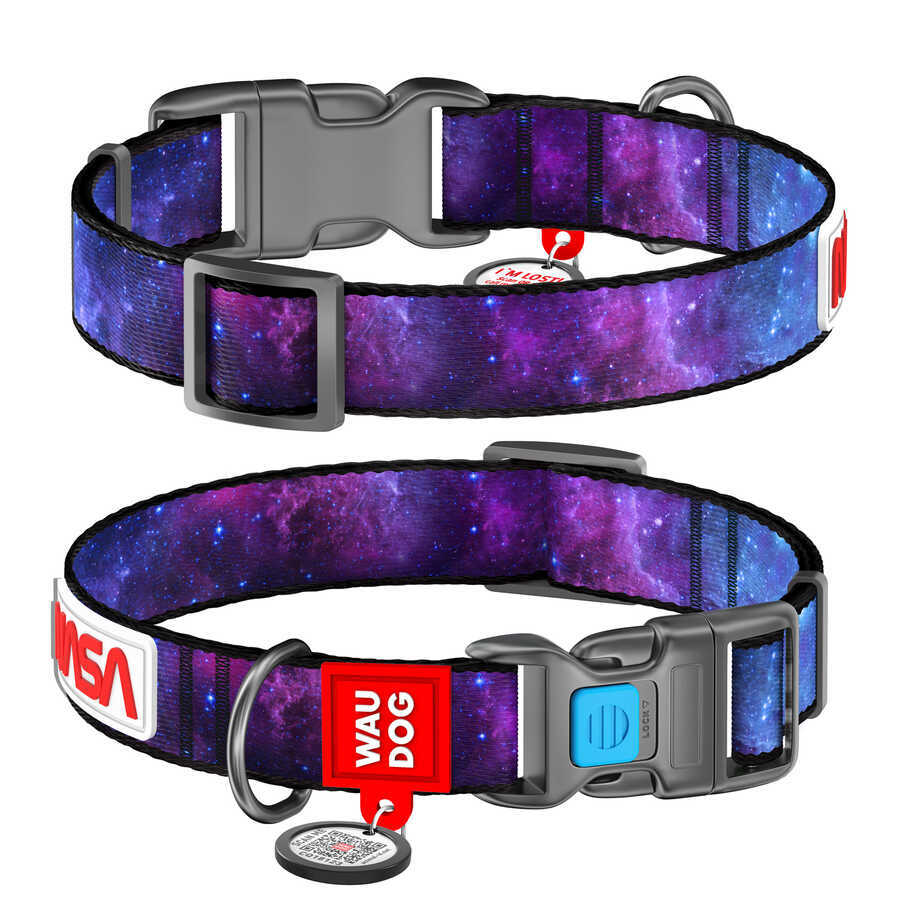 Collar Waudog Nasa Logolu Plastik Tokalı Köpek Boyun Tasması 35-58 Cm 25mm (4503-0148)