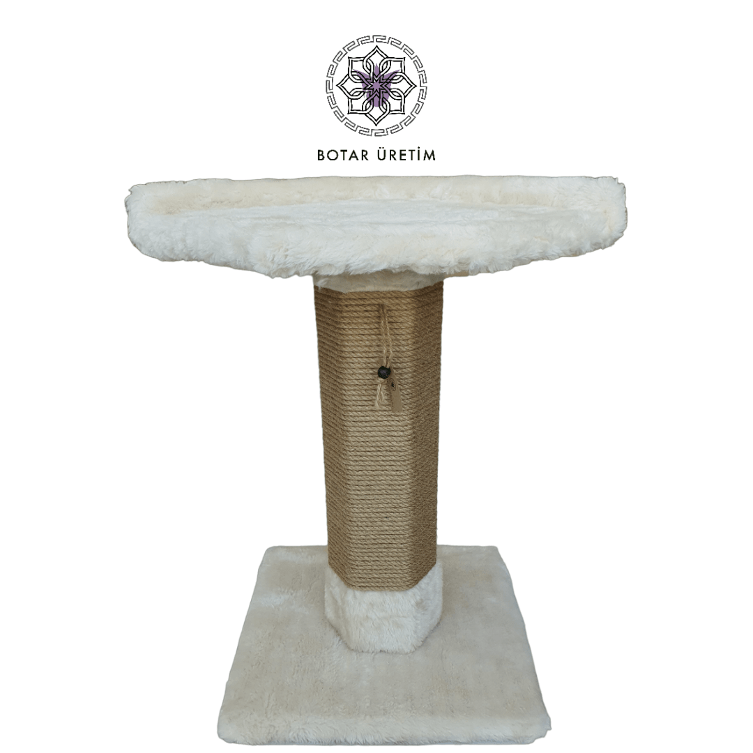 BOTAR ÜRETİM Premium Hexagonal Kedi Yatağı – Krem
