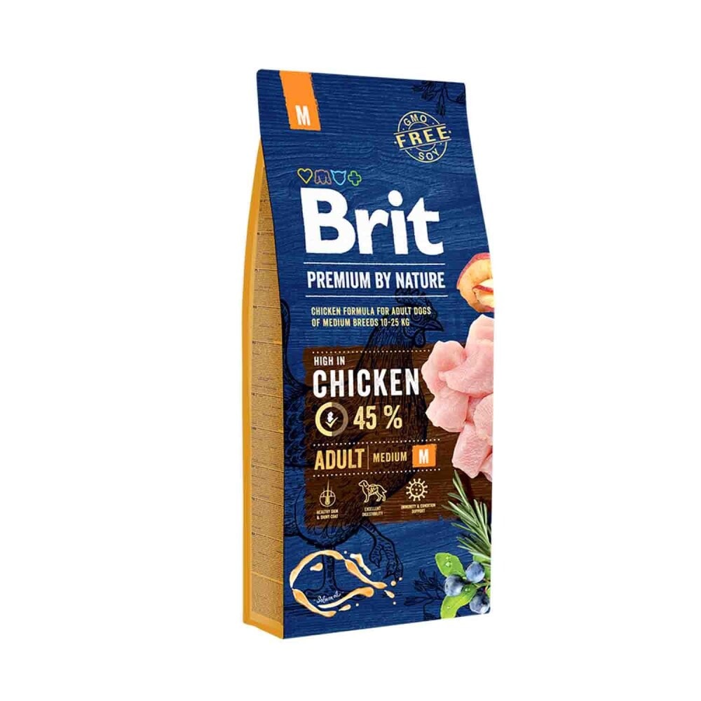 Brit By Nature Adult M Tavuklu Orta Irk Yetişkin Köpek Maması 15 kg