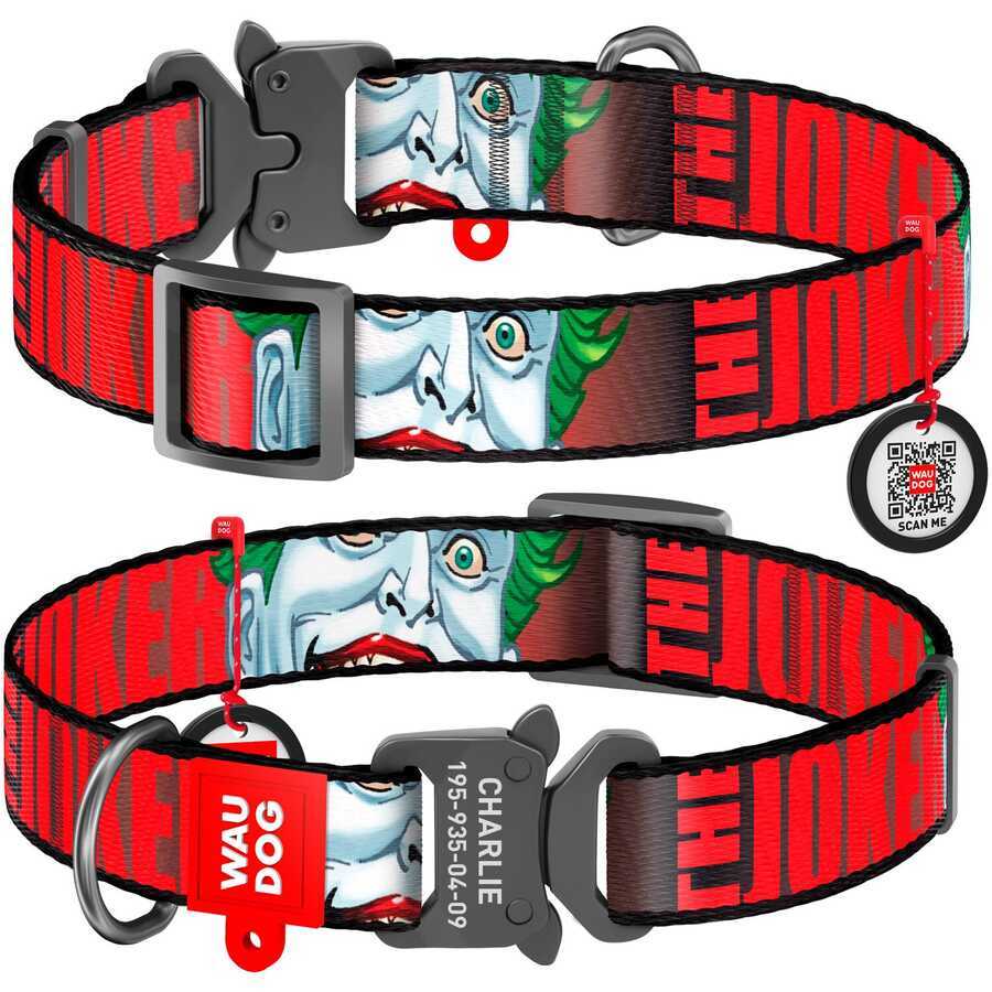 Collar Waudog Joker Logolu Metal Tokalı Köpek Boyun Tasması 24-40 Cm 20mm (0020-2008)