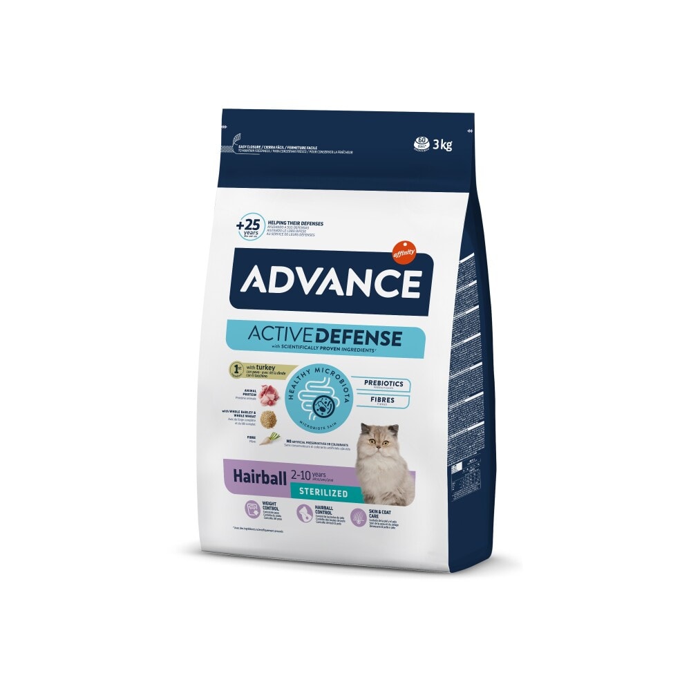Advance Hairball Kısırlaştırılmış Hindili Yetişkin Kedi Maması 3 kg