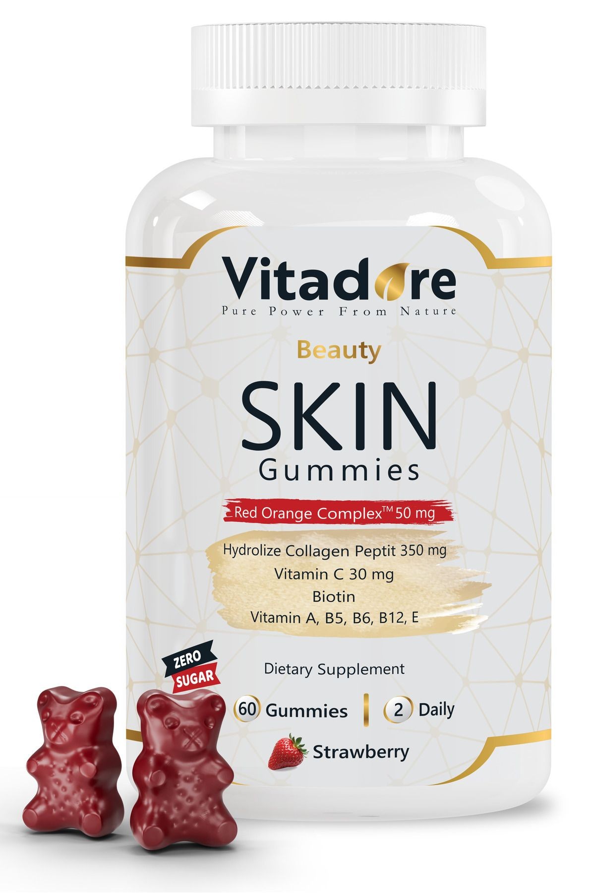 Çiğnenebilir Cilt Vitamini - Beauty Skin Gummies | Kolajen, Red Orange Complex™, Vitamin C & E