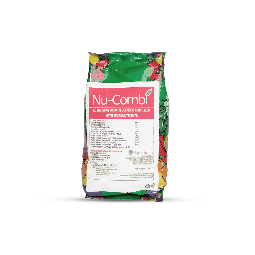 Nu-Combi Npk Ve Mikro Element İçerikli Bitki Coşturucu Döl Tutucu Verim Arttırıcı 1 Kg Toz Gübre