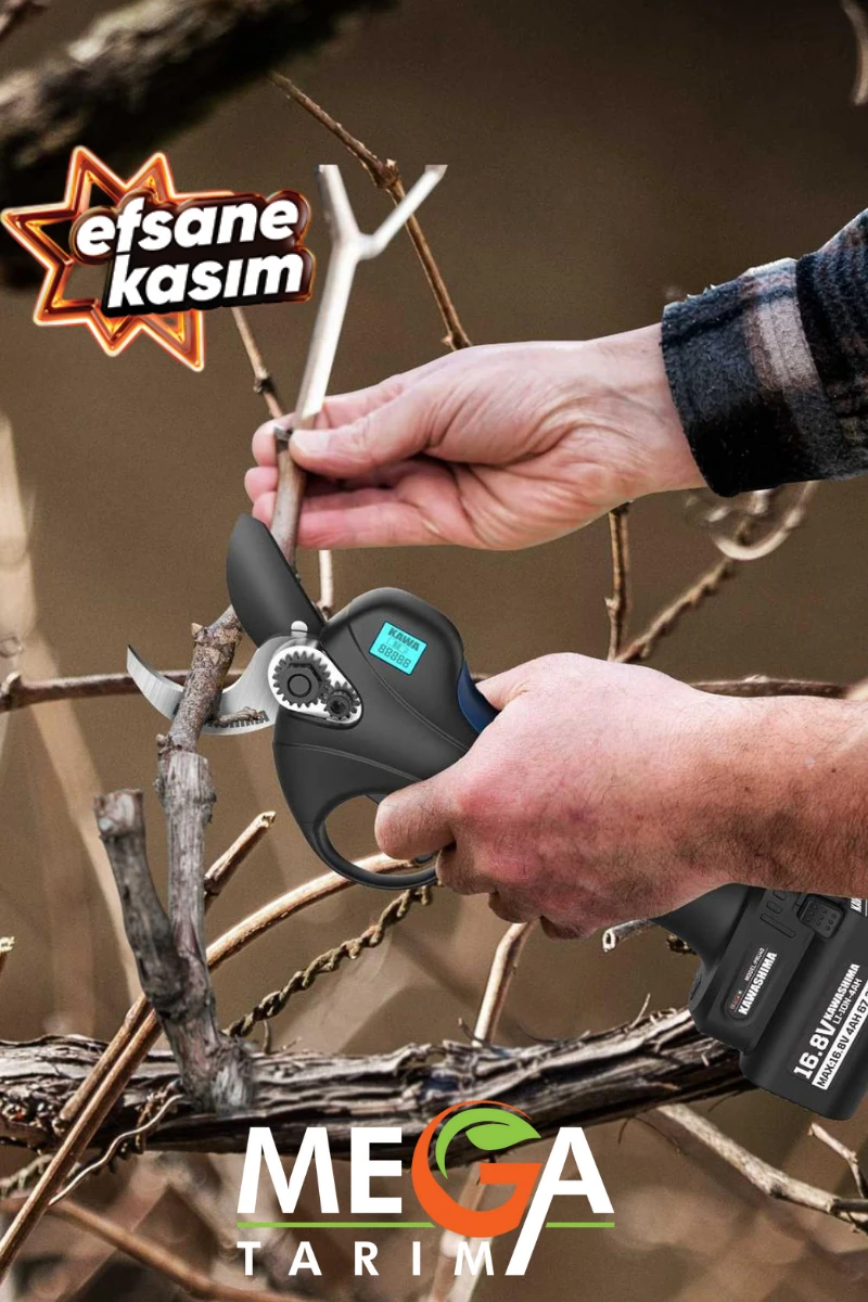 Kawashima 40 mm Akülü Budama Makası 16.8 Volt 4 AH Çift Bataryalı 