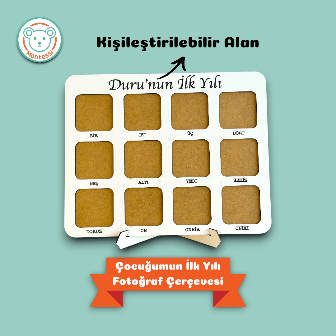 Bebeğimin İlk Yılı Fotoğraf Çerçevesi