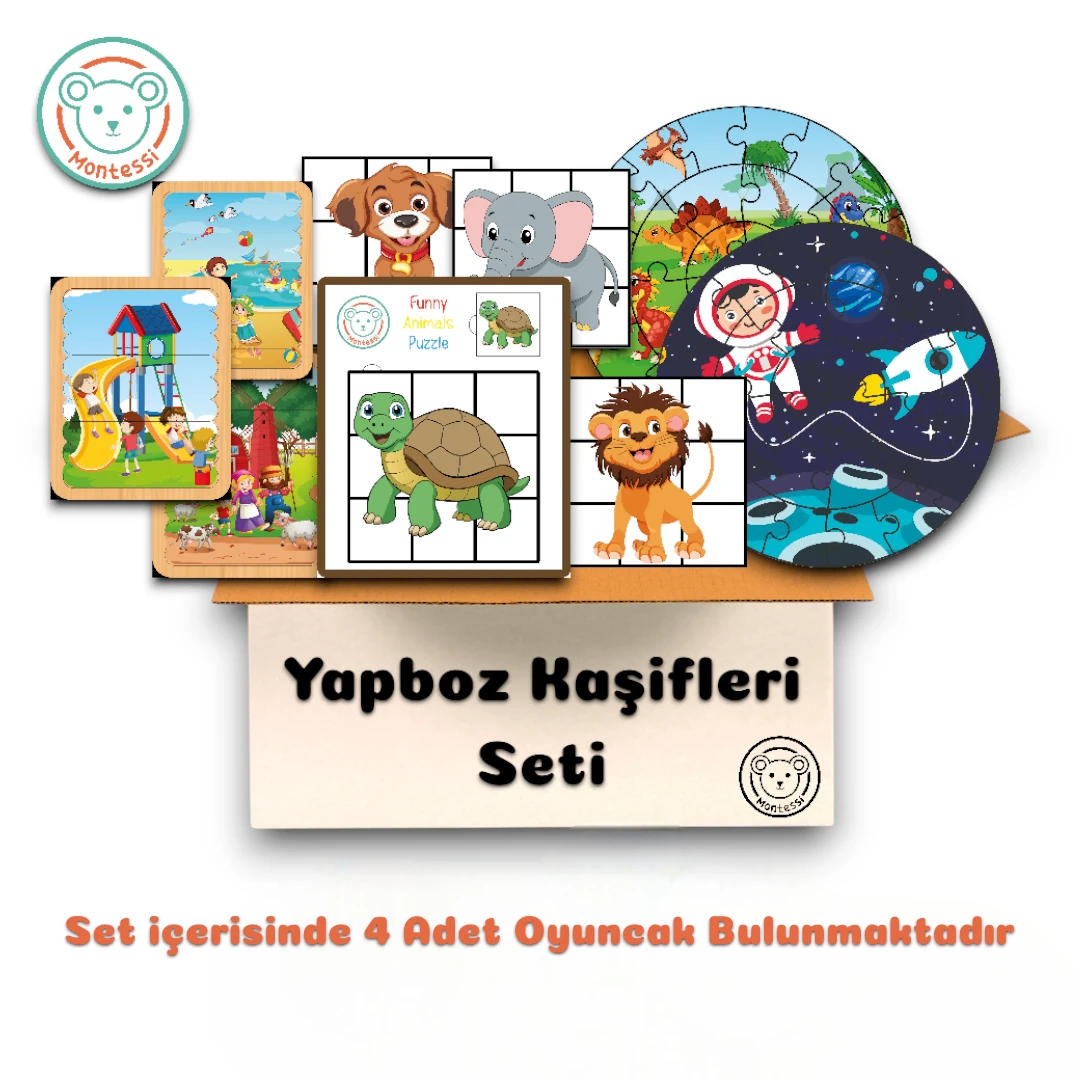 Yapboz Kaşifleri İçin Set (4 Oyuncak-11 Yapboz)