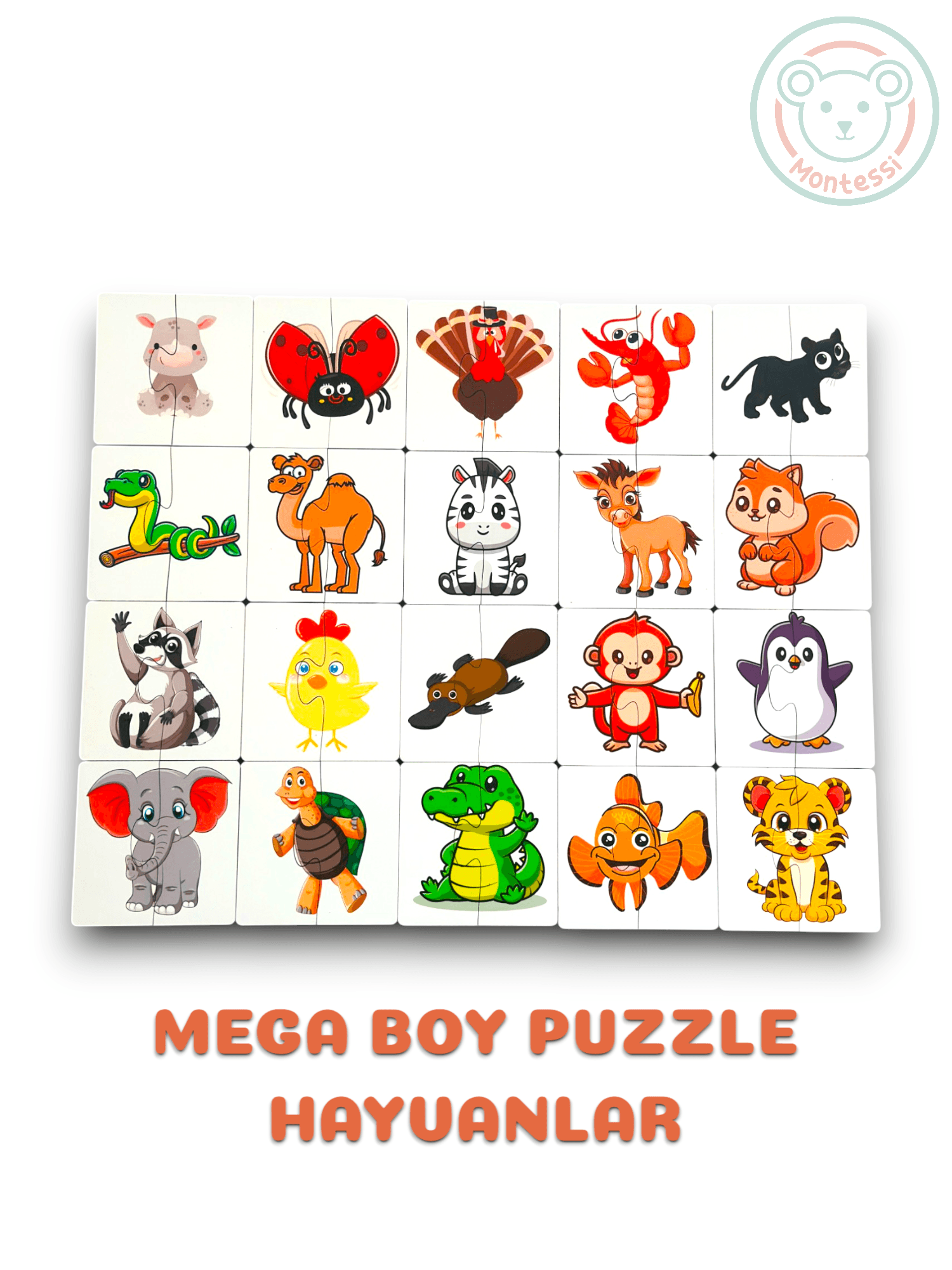 Mega Boy Puzzle (Meyveler-Hayvanlar) - Hayvanlar