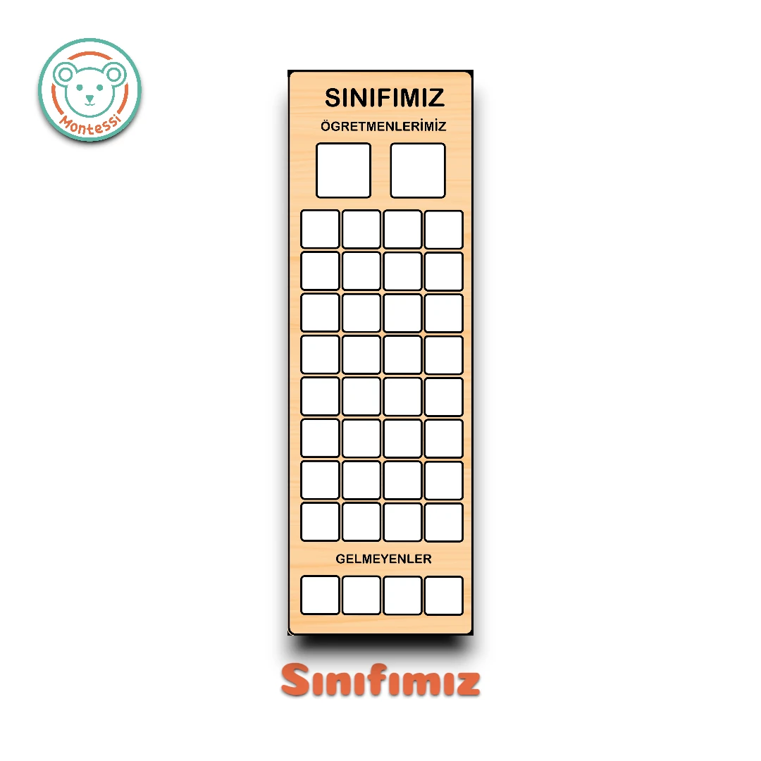 Ahşap Duvar Takvimi Mıknatıslı (Akçaağaç Renk)