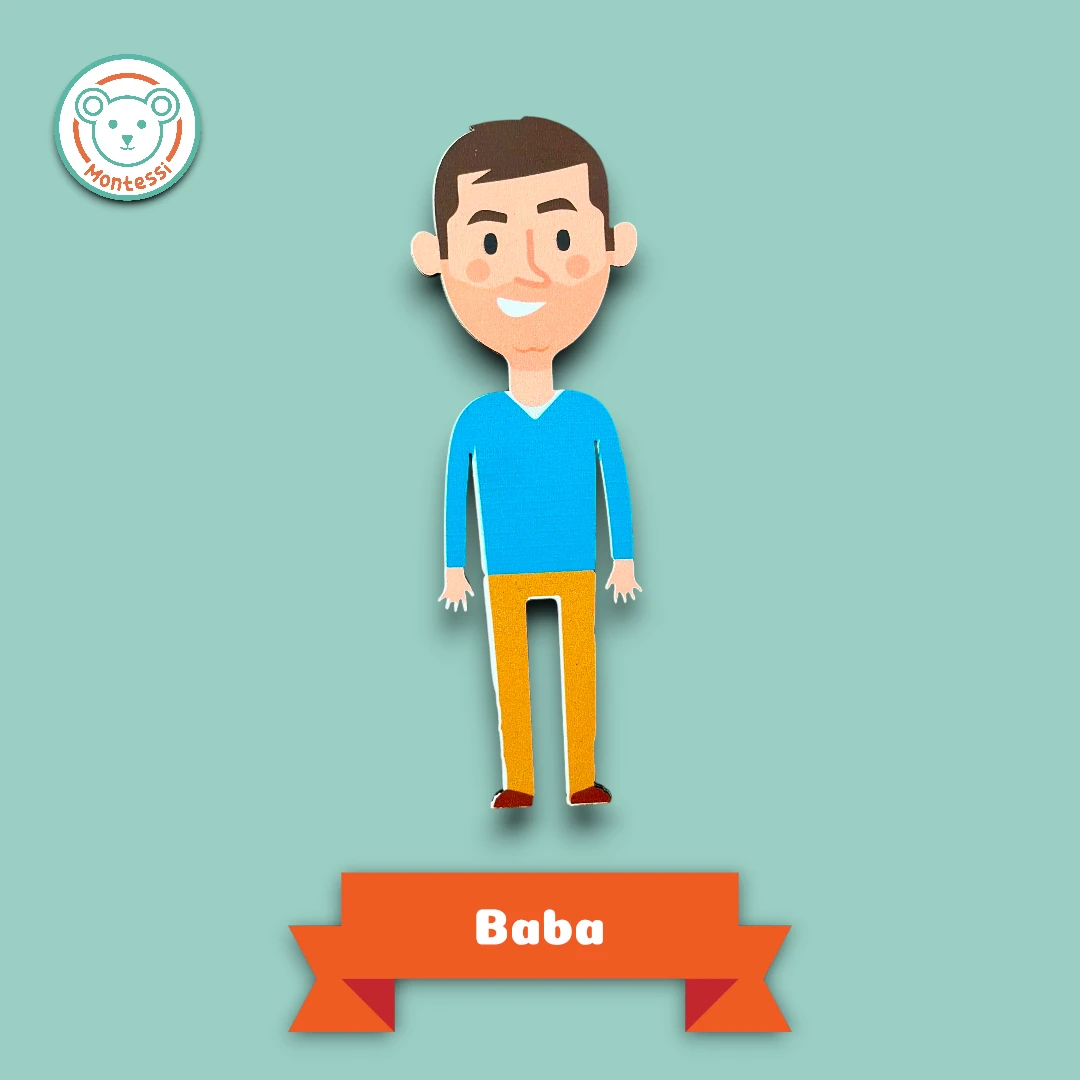 Ahşap Aile Kukla Seti (8 Kukla)