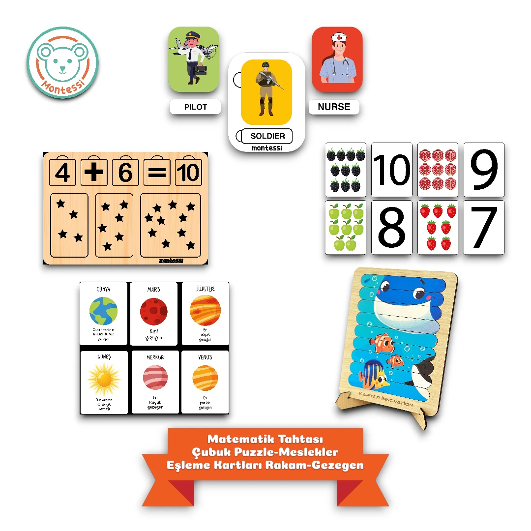 Montessi Eğitim Seti 2 (25 Oyuncak)