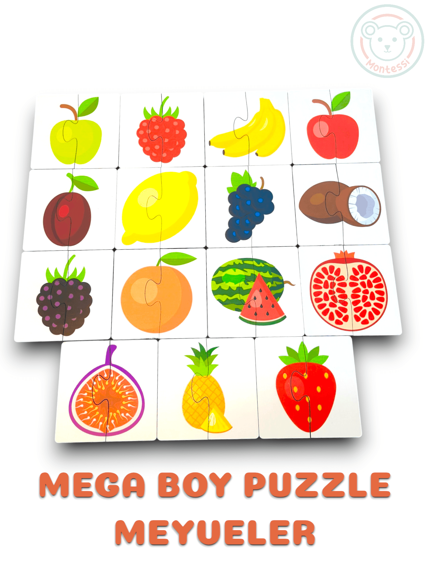 Mega Boy Puzzle (Meyveler-Hayvanlar) - Meyveler