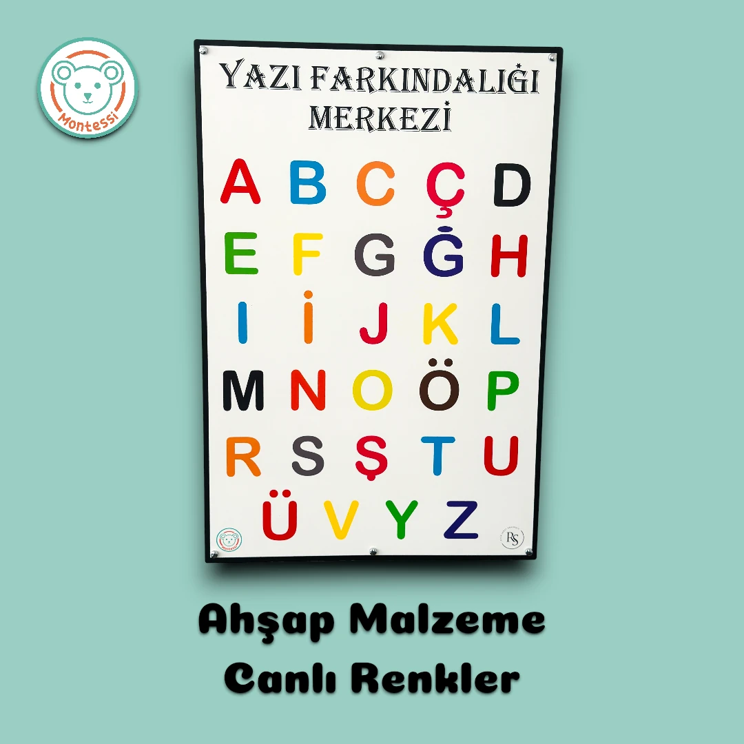 Yazı Farkındalığı Merkezi Ahşap Duvar Panosu