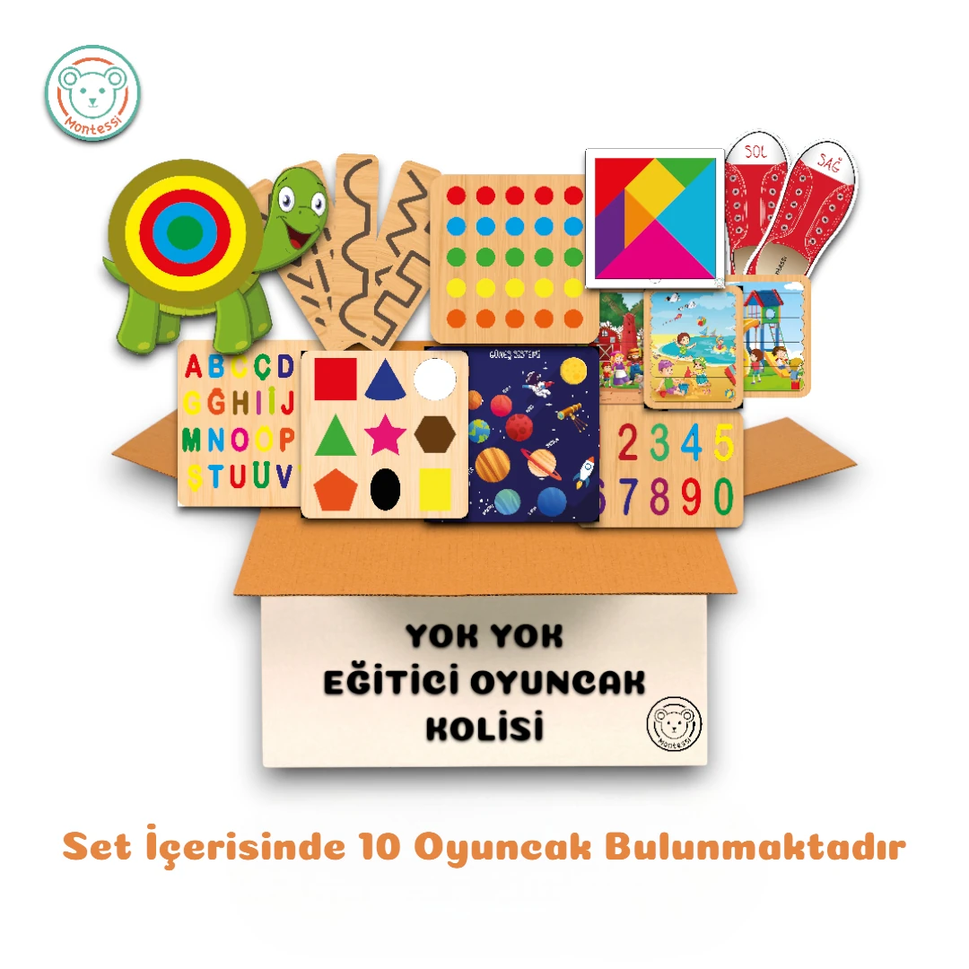 Yok Yok Eğitici Oyuncak Kolisi (10 Oyuncak)