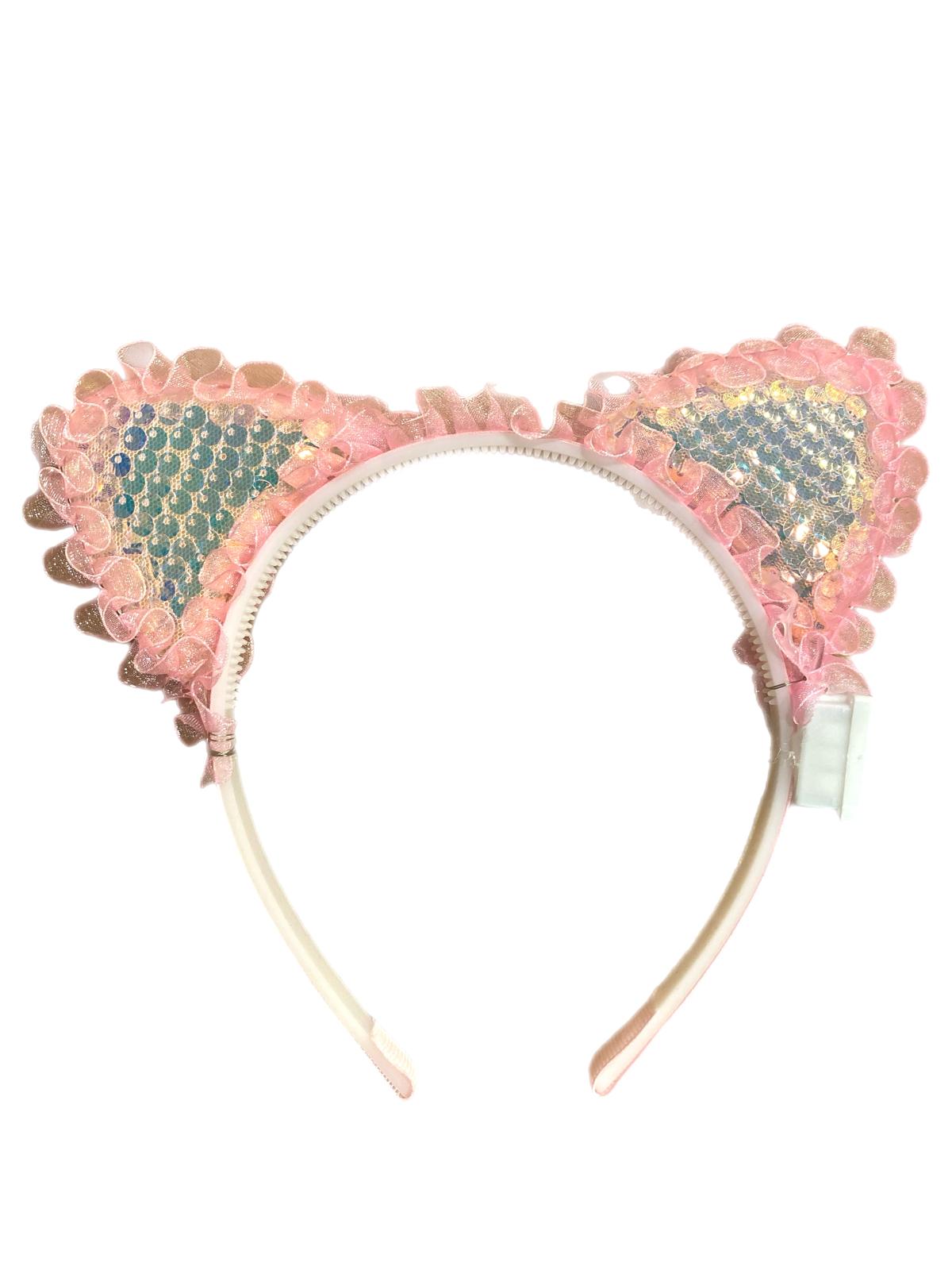 Işıklı Kedi Kulağı Taç Pembe