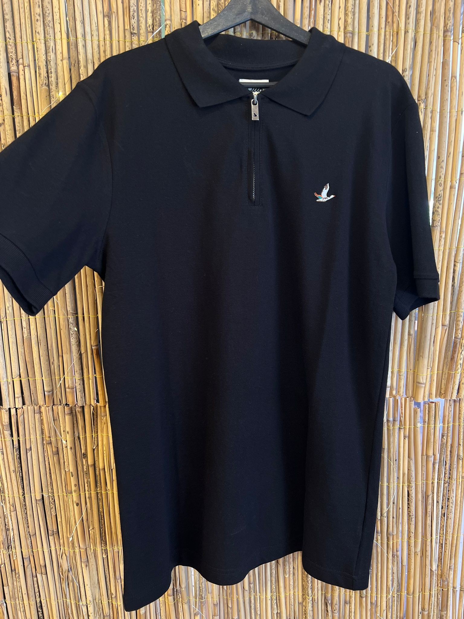 Fermuarlı Nakışlı Polo Yaka