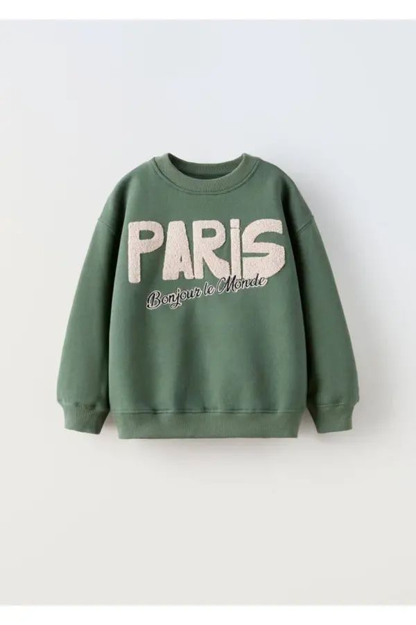 Yeşil Paris Sweatshirt