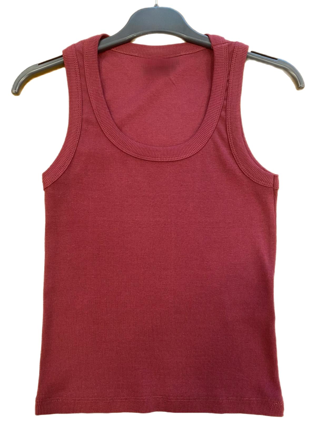 Basic Pamuk Atlet Bordo