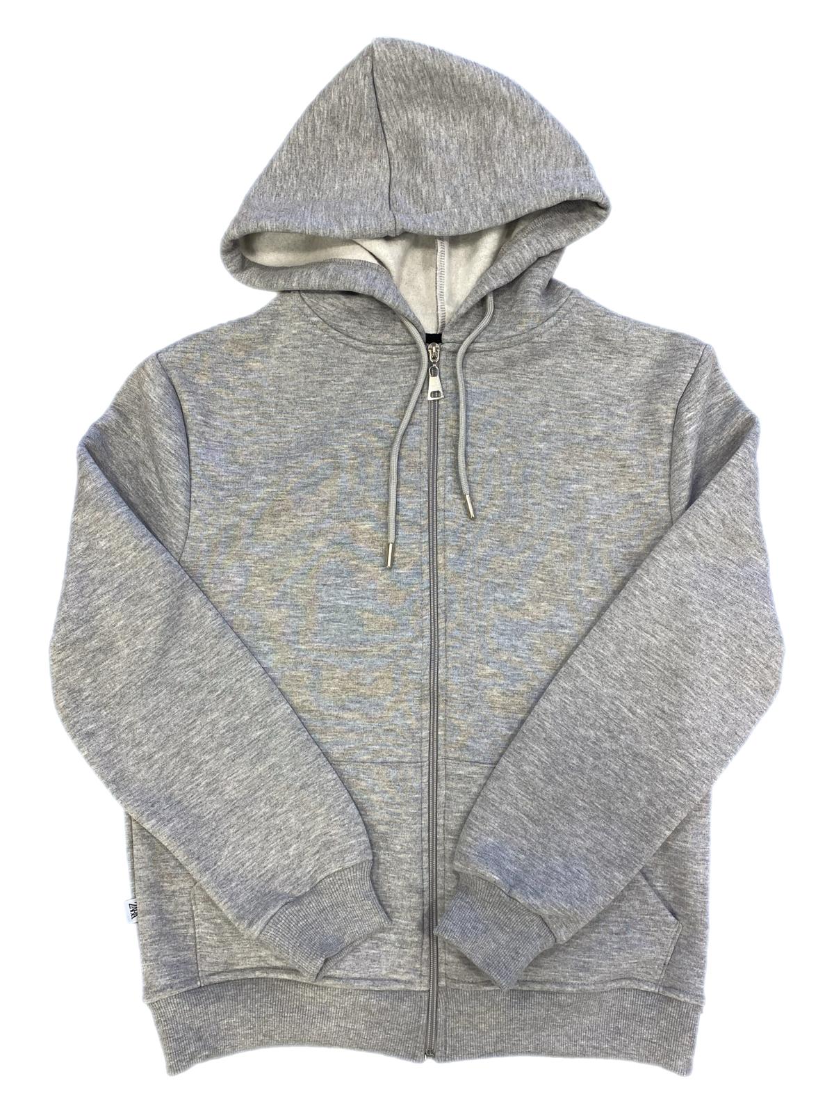 Gri Kapüşonlu Sweatshirt