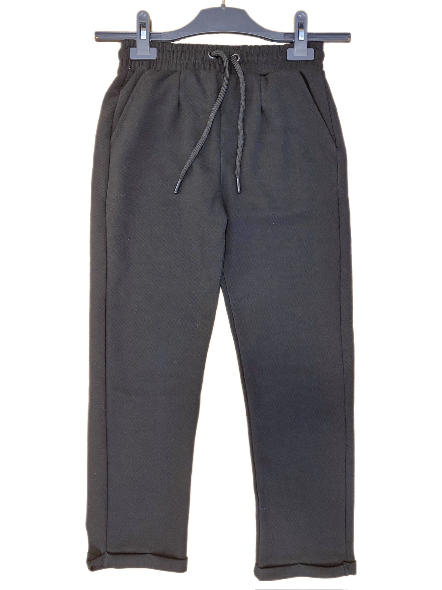 Çocuk Pike Pantolon Siyah