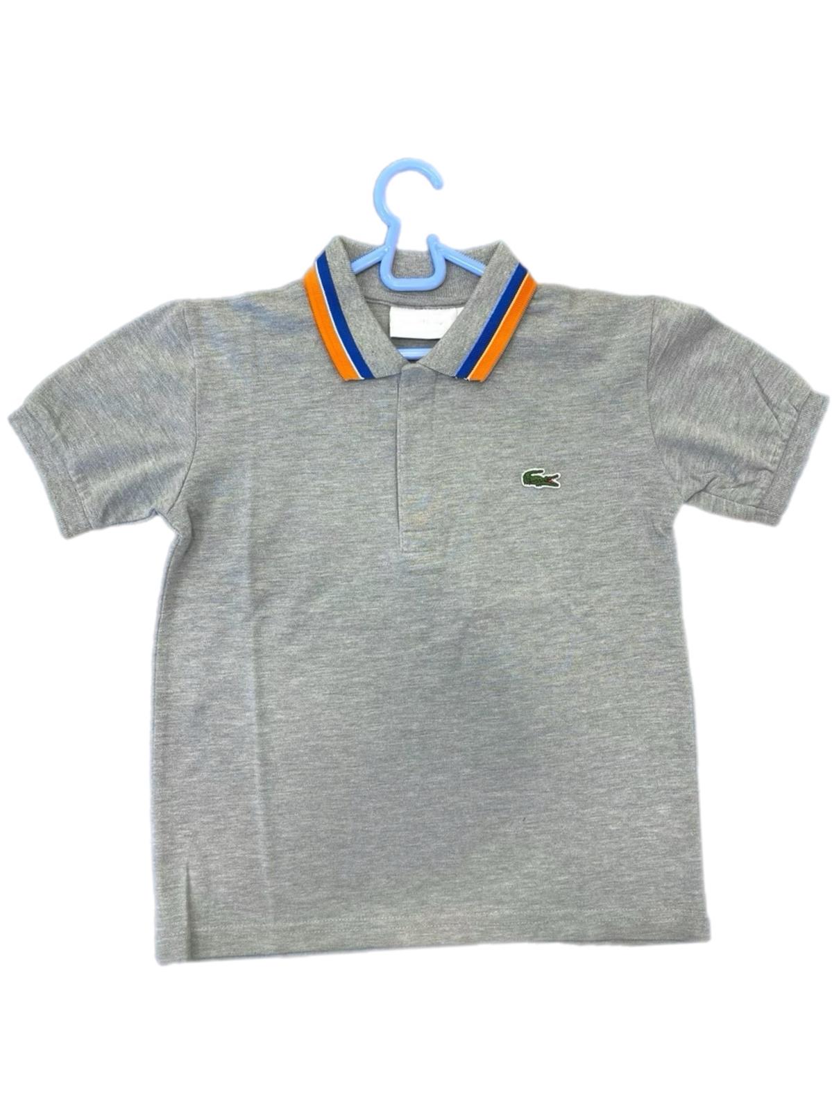 Erkek Çocuk Polo Yaka Gri Tişört
