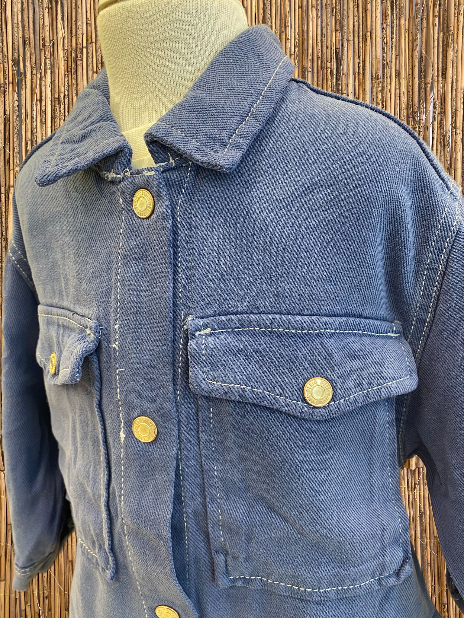 Denim Gömlek Ceket Mavi
