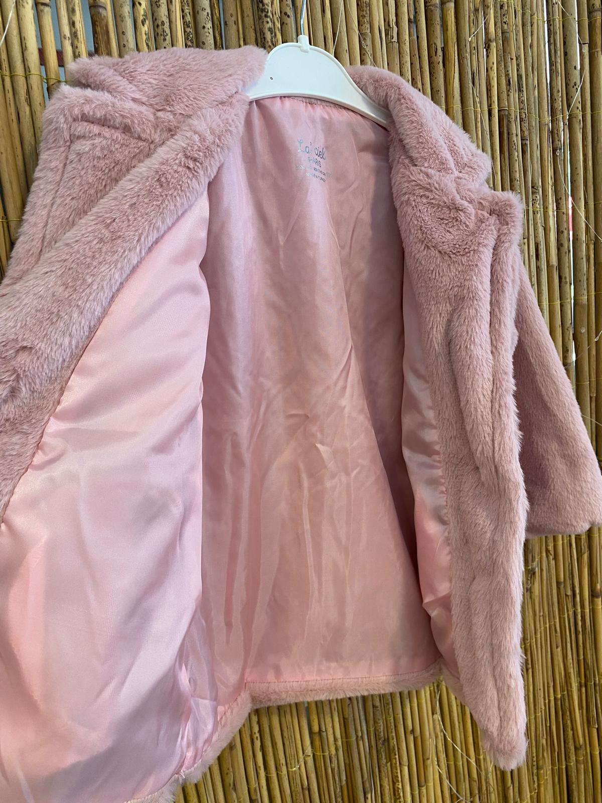 Pembe Çocuk Kürk Ceket