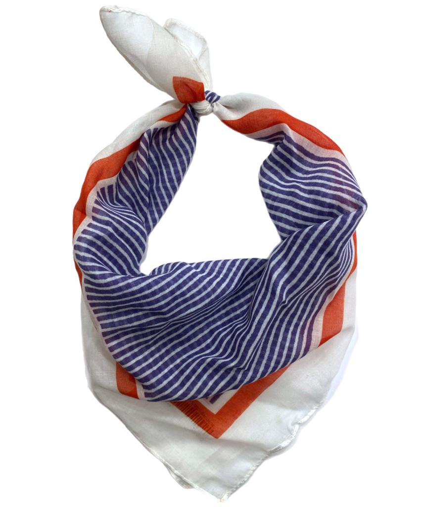 Lacivert Çizgili Bandana