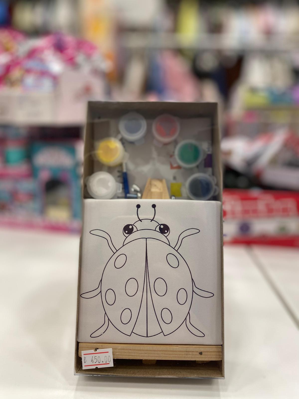 Uğurböceği Baskılı Mini Kanvas Set