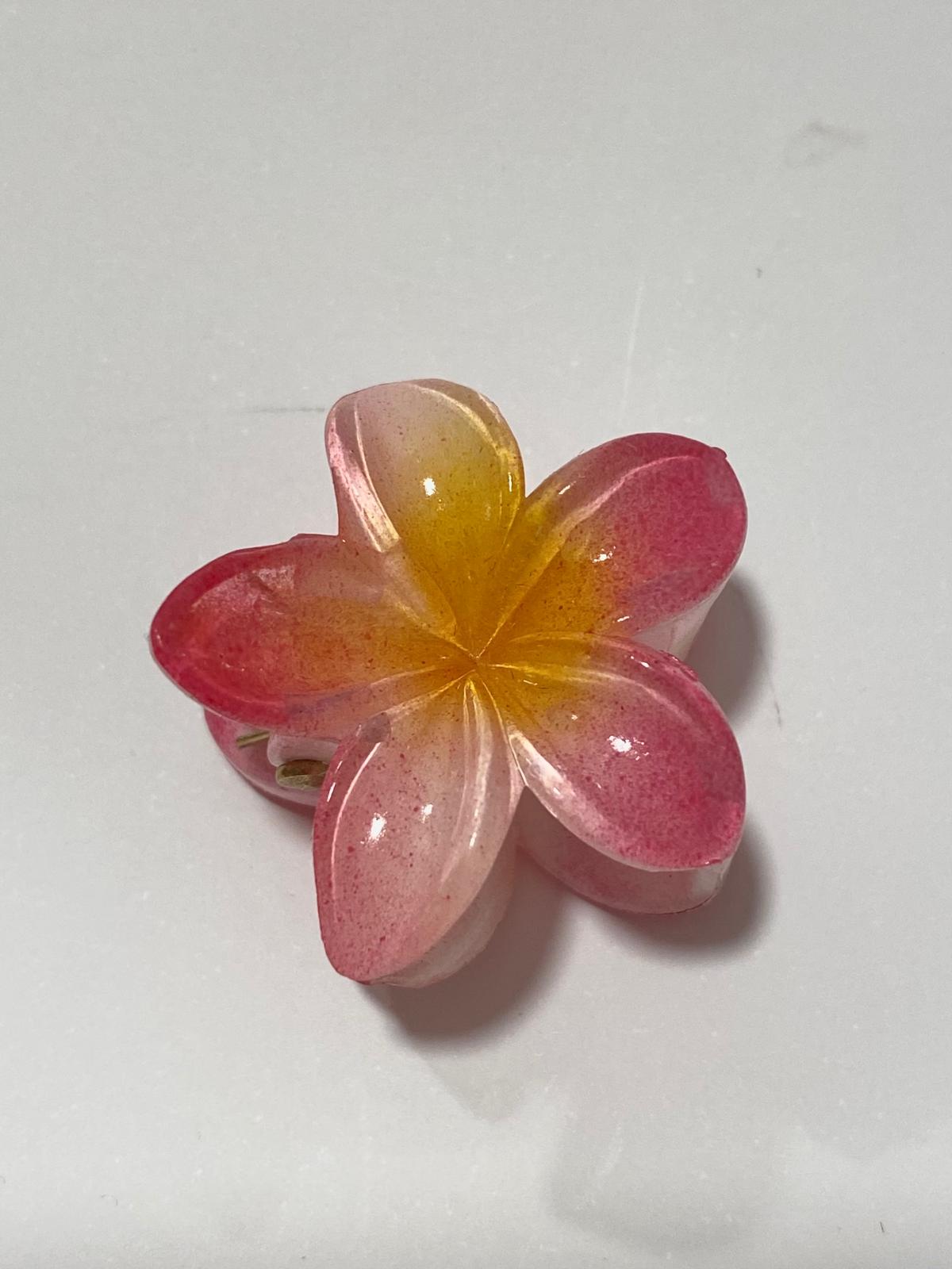 Minik Pembe Çiçekli Mandal Toka