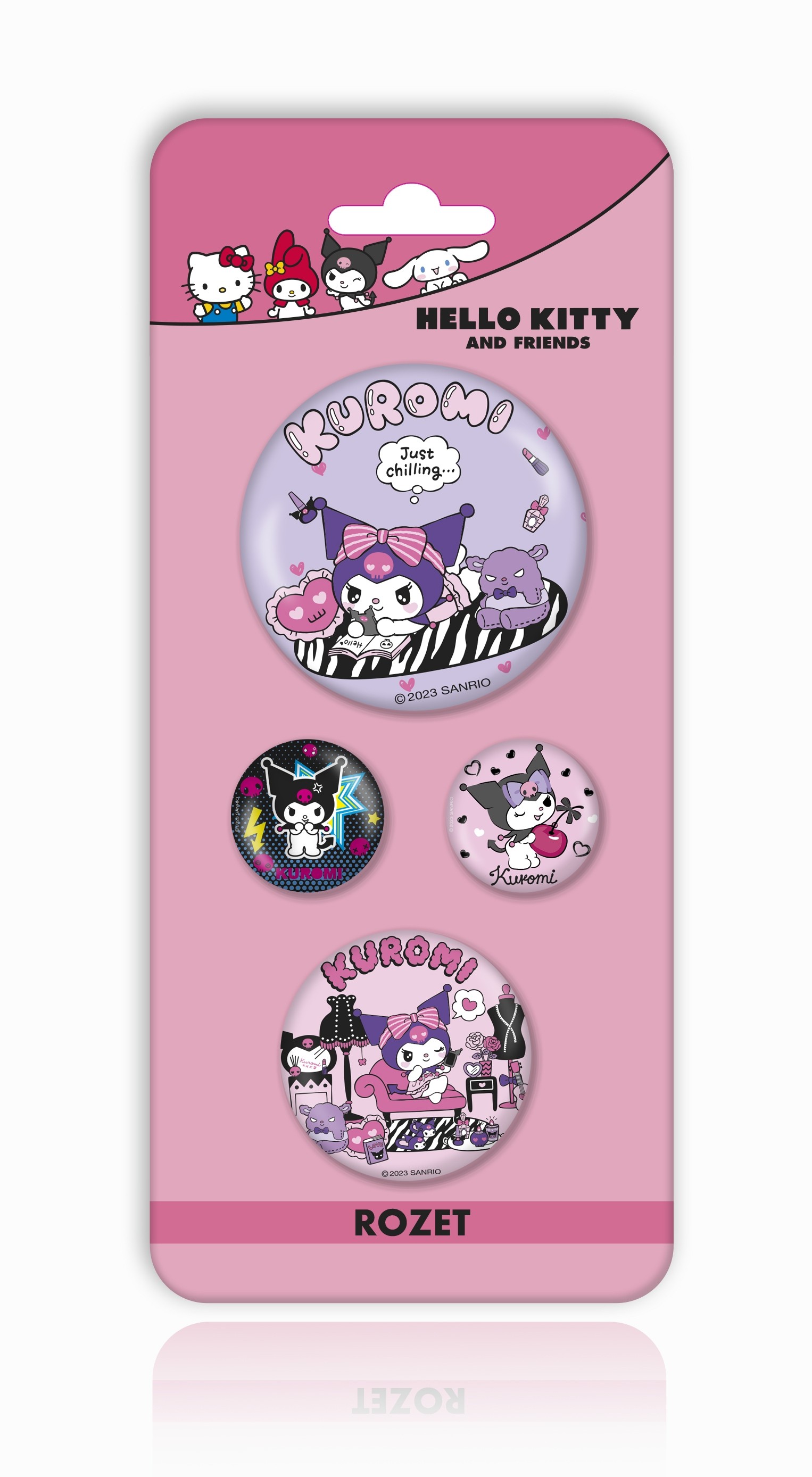 HELLO KITTY & KUROMI ROZET 4LÜ SET