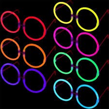 Glow Parti Gözlüğü Glow Partisi Yuvarlak Şekilli Fosforlu Gözlük
