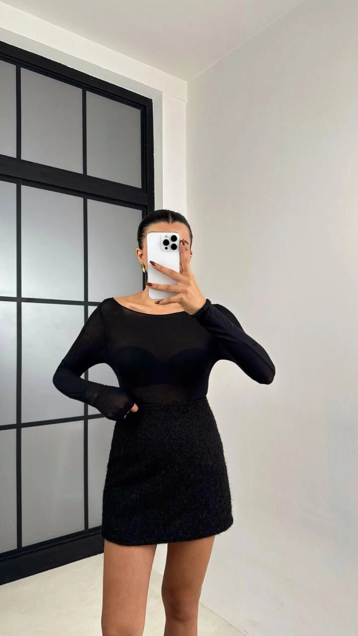 Kırçıllı Kaşe Etek