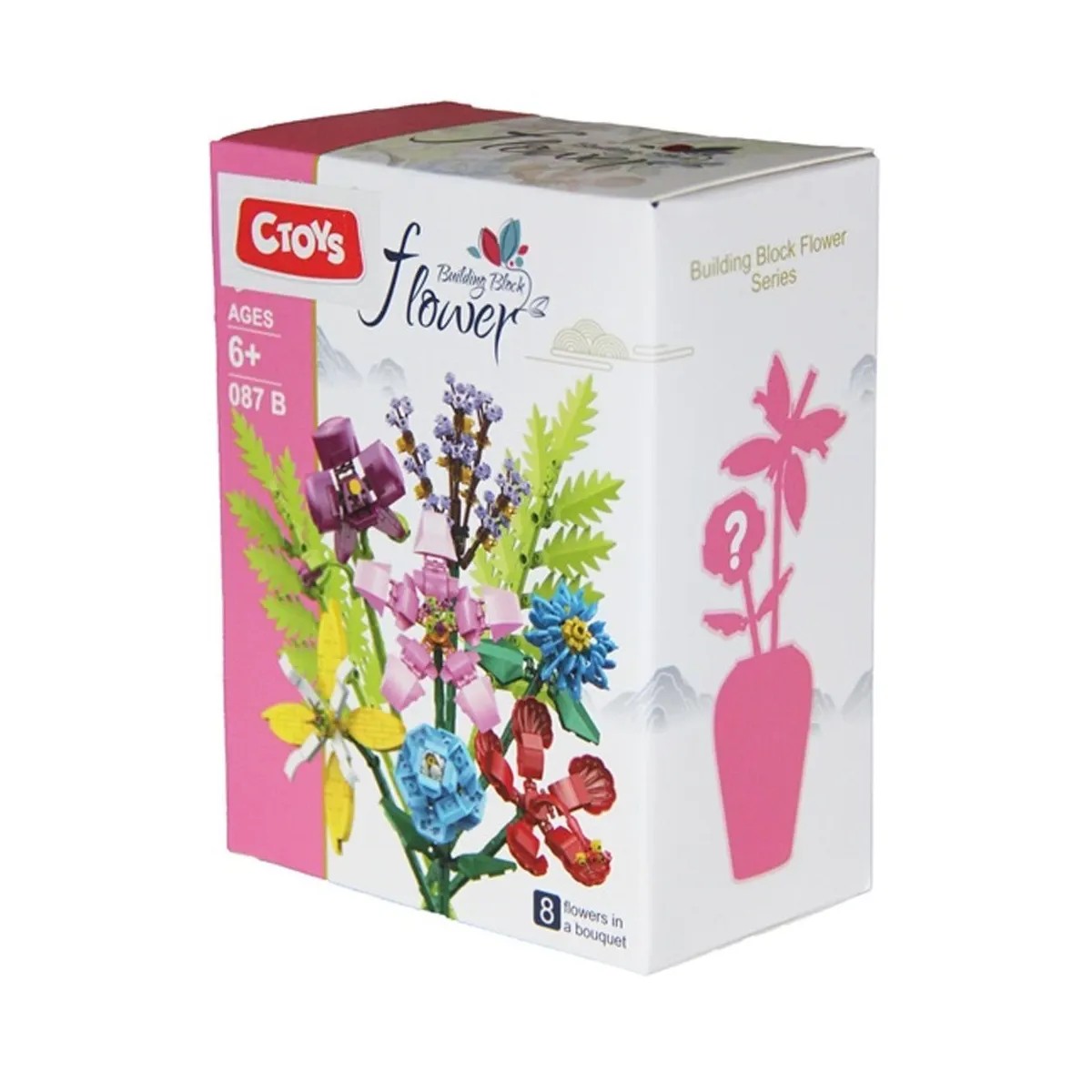 MİNİ BLOK FLOWER Pembe Kutu