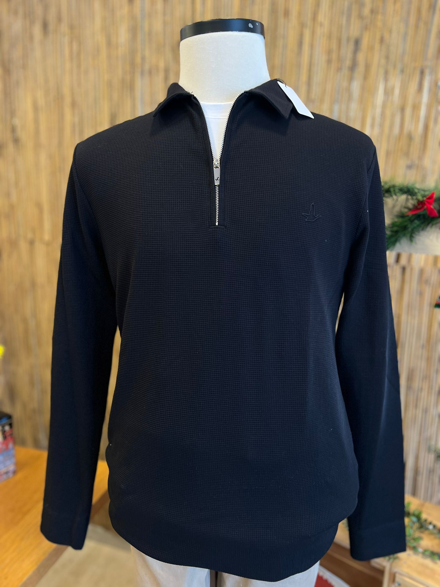 Gofre Polo Yaka Siyah