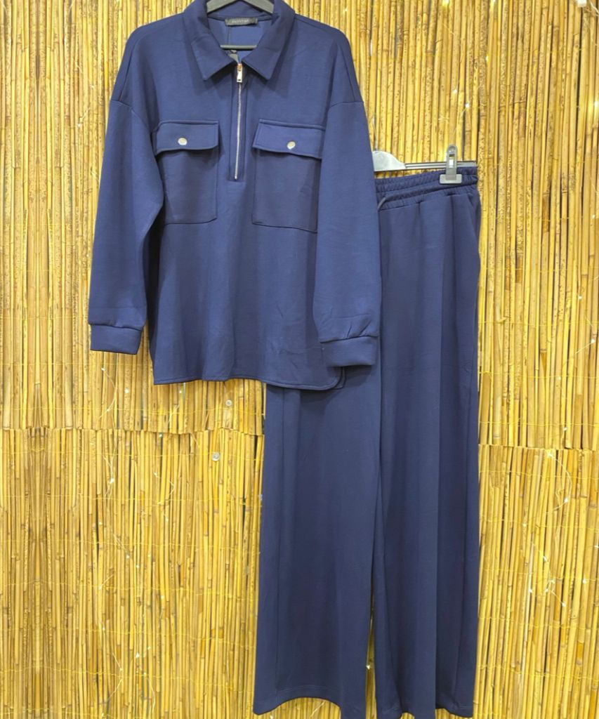 Lacivert Cepli Modal Takım