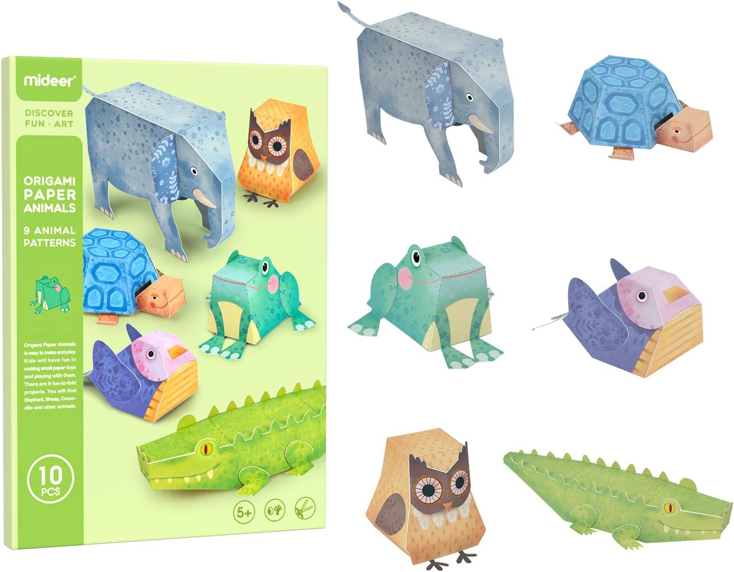 ORIGAMI PAPER - 10 ANIMAL PATTERNS