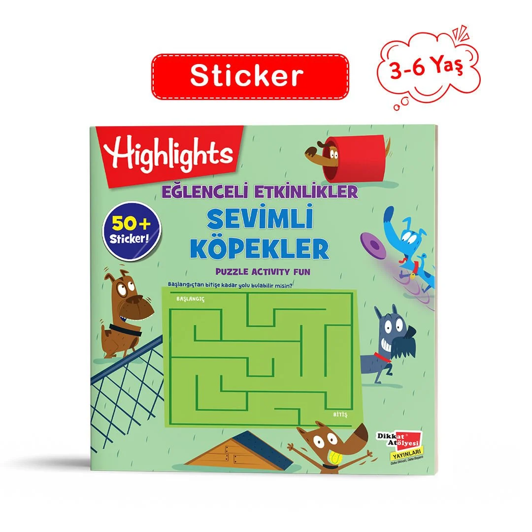 Sevimli Köpekler - Sticker Eğlenceli Etkinliklerle Hikayeli Bulmacalar