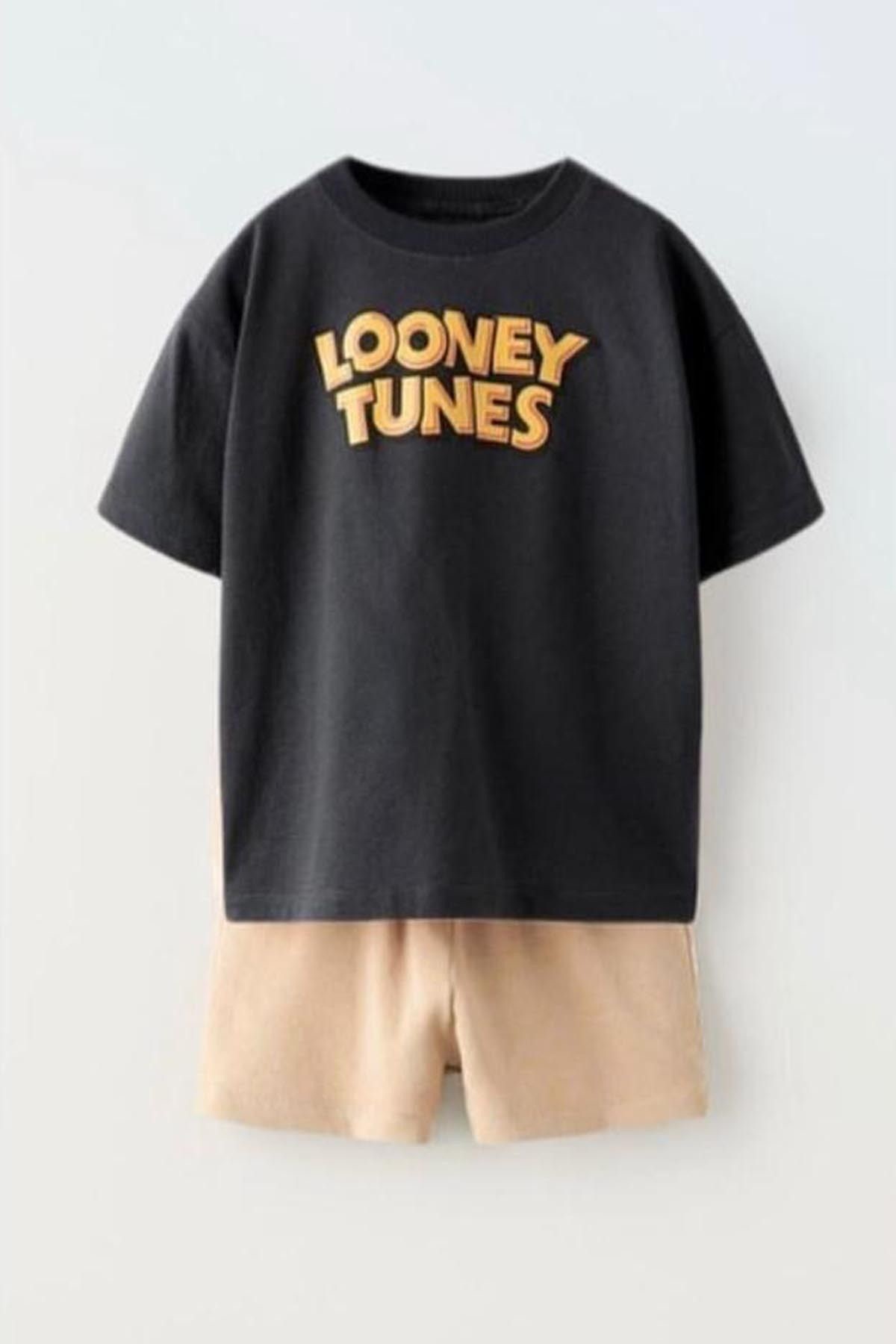 Looney Tunes Baskılı Şortlu Takım