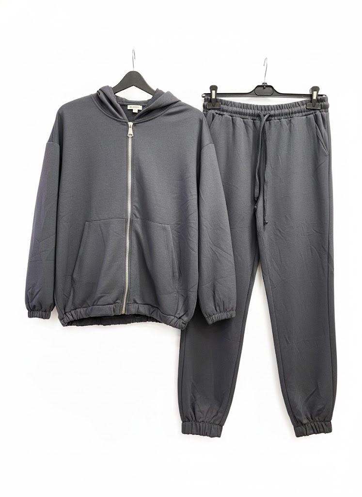 Fermuarlı Modal Takım Antrasit