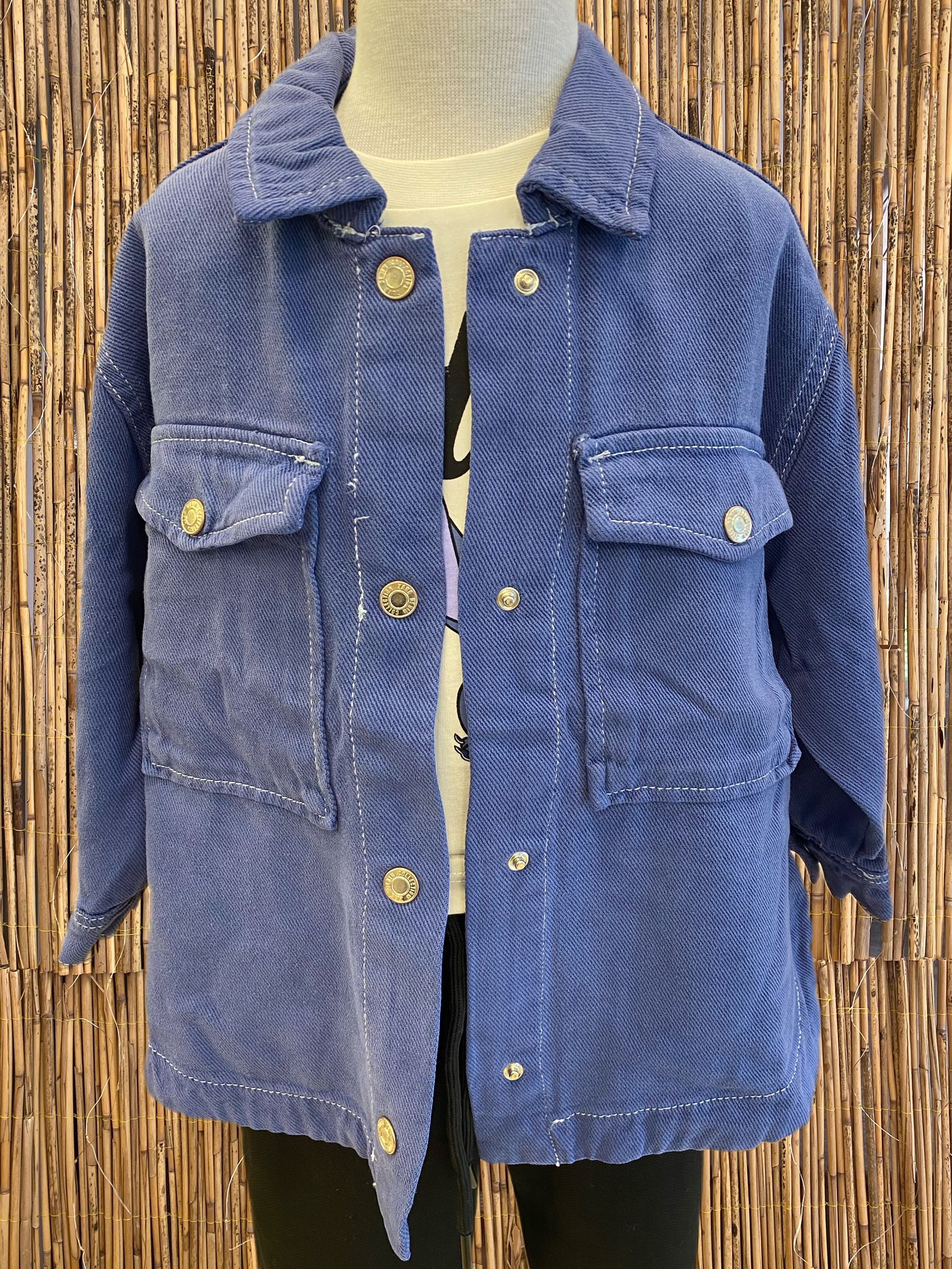 Denim Gömlek Ceket Mavi