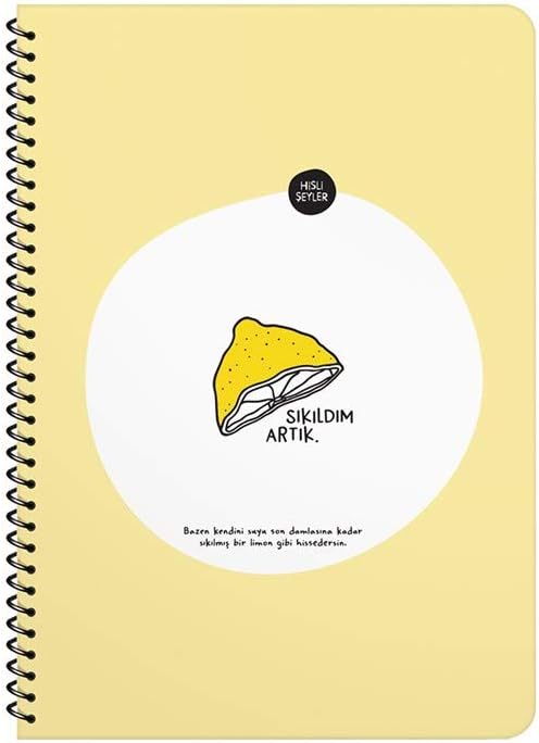 Hisli Şeyler Defter 16x22 Sarı