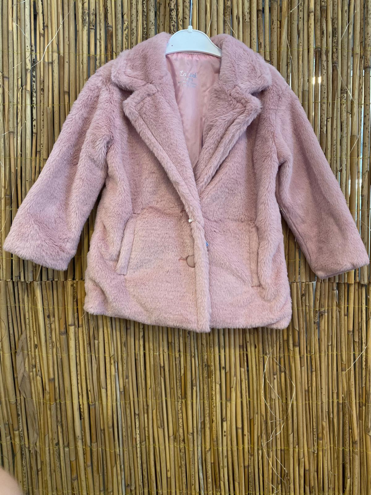 Pembe Çocuk Kürk Ceket